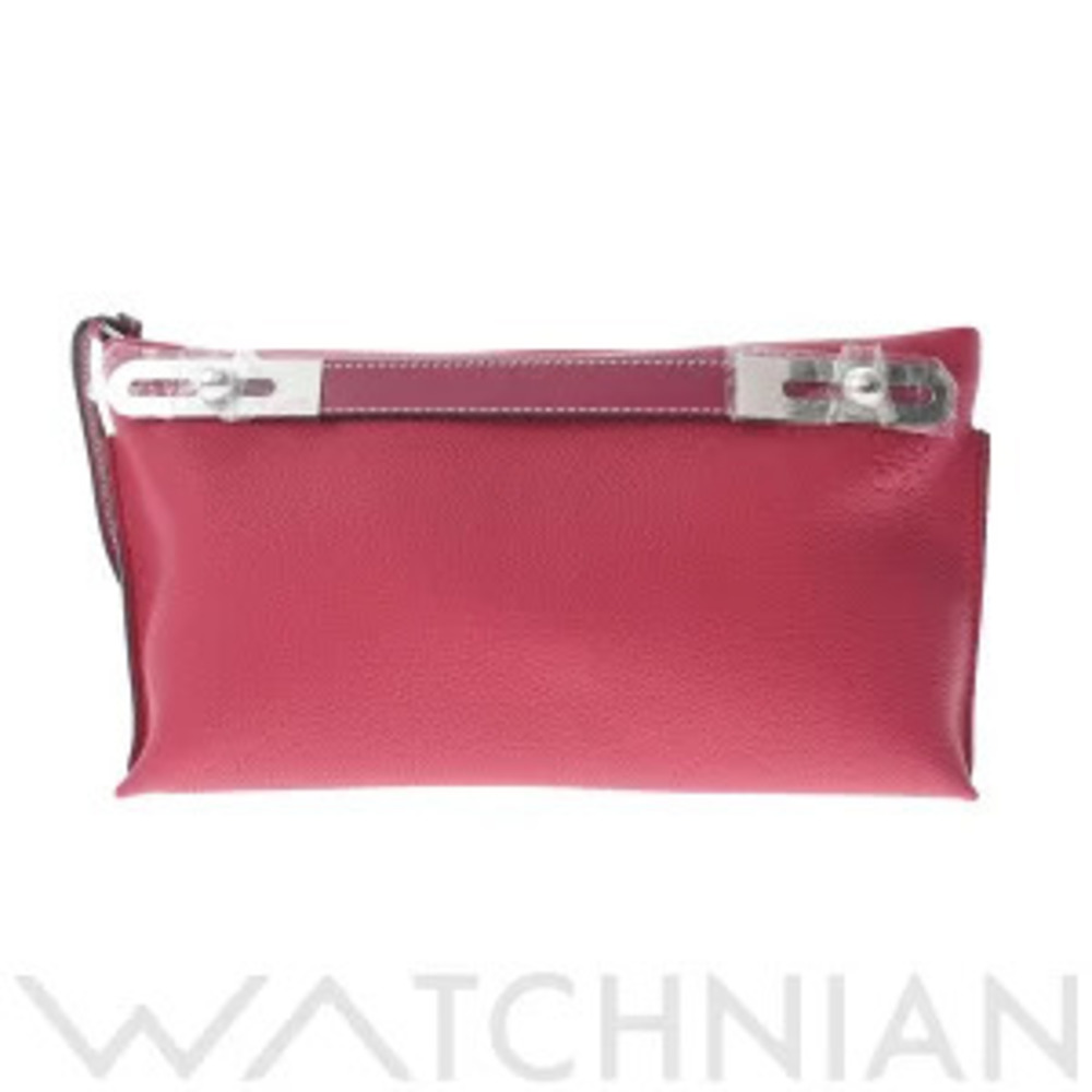 LOEWE Missy Handbag Clutch Bag Raspberry Grained Calf Leather
